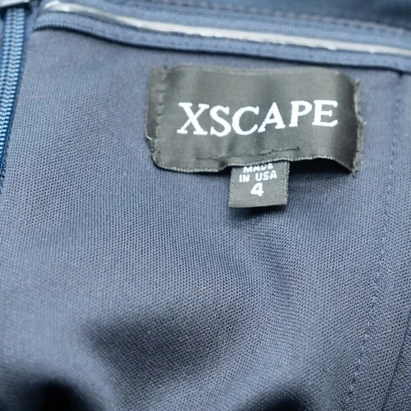 Xscape Jenny Long‎ Scuba Off The Shoulder Rouched Dress - Picture 4 of 12